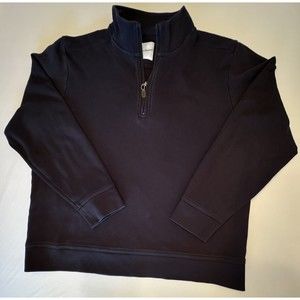 Tommy Bahama Men's Size Large Long Sleeve Half Zip Pullover Sweatshirt Black